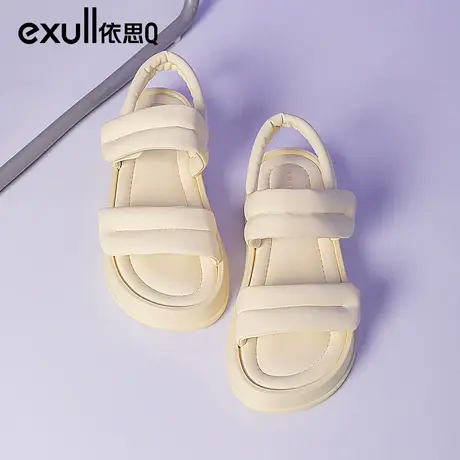 依思q软底凉鞋2023秋天新款时装女士外穿沙滩运动爆款仙女风女鞋商品大图