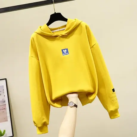 短款卫衣女2021春秋新款韩版百搭外套时尚洋气减龄连帽小个子上衣商品大图