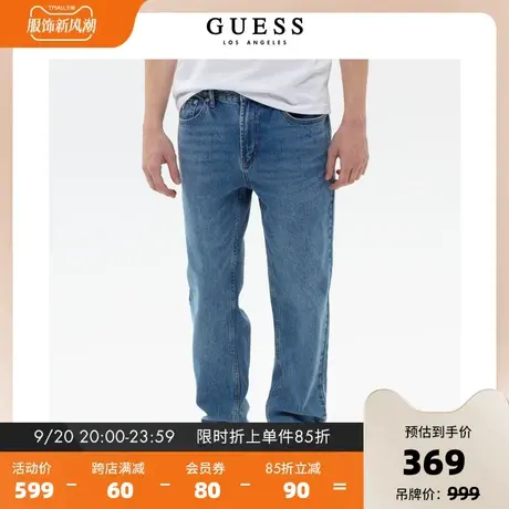 GUESS2023新款男士哈伦牛仔裤直筒锥形休闲八分裤-X3PA23D51V0图片