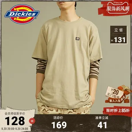 Dickies商场同款23秋冬新品短袖T恤男女情侣经典LOGO工装灵感上衣图片