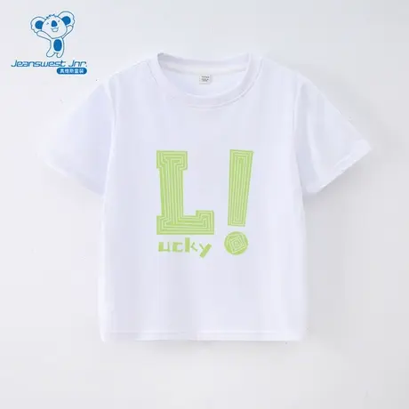 GD真维斯童装2025夏季新款  男童洋气上衣儿童纯棉圆领短袖T恤图片