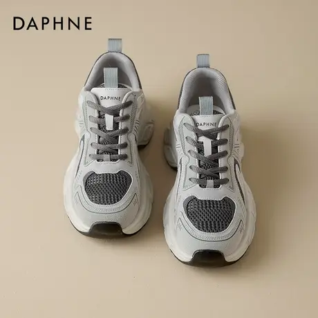 达芙妮厚底老爹鞋女款2025新款春季灰色增高女鞋显脚小休闲运动鞋商品大图