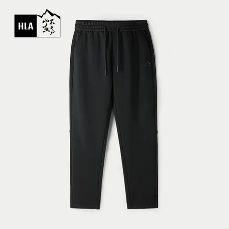 HLA/海澜之家山不在高系列休闲裤24秋冬新刺绣加绒系带裤子男商品大图