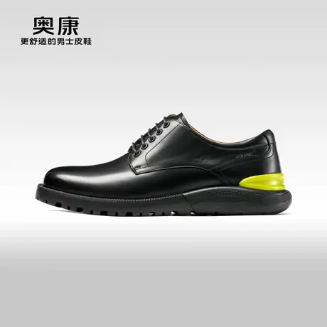奥康运动皮鞋春秋季新款真皮休闲皮鞋舒适呼吸鞋图片