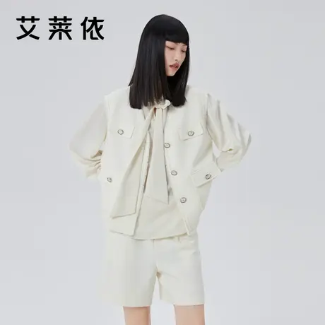 艾莱依商场同款小香风马甲春秋女款2023新款 学院风 时尚减龄外套商品大图