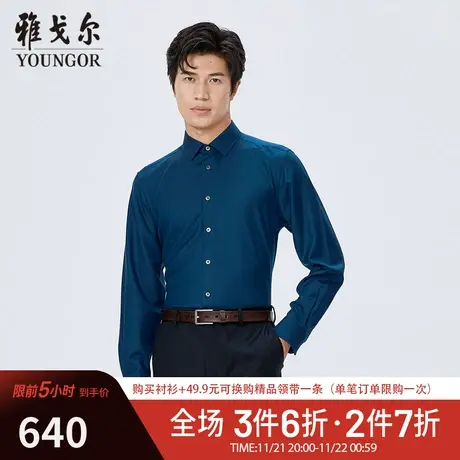 【商场同款】雅戈尔男士衬衫秋冬新款官方商务休闲长袖衬衫S3928商品大图