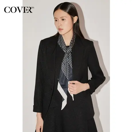 COVER冬季立体裁剪显瘦易打理西装外套图片