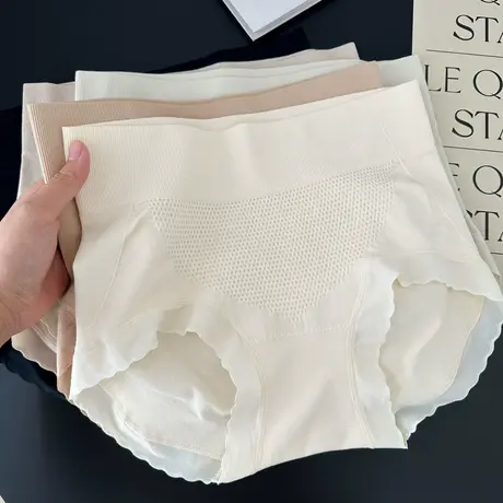 3D蜜桃臀~小蛮腰蜂窝收腹内裤女提臀裤中高腰收小肚子短裤夏薄款商品大图