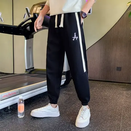 春秋季潮牌束脚卫裤男春秋季2023新款韩版侧面条纹学生哈伦休闲裤商品大图