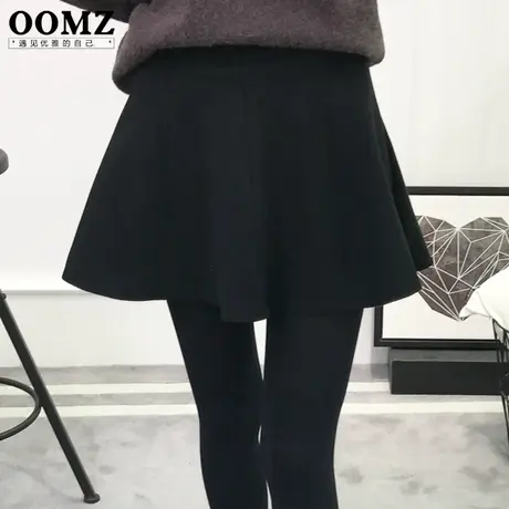 黑色半身裙女2023秋冬新款伞裙半身裙高腰a字外穿毛呢短裙蓬蓬裙图片