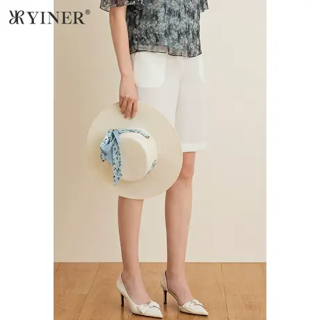 YINER音儿女装夏季洋气通勤纯色休闲裤商品大图