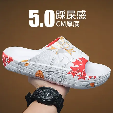 拖鞋男夏季外穿防滑防臭休闲凉拖青少年户外运动软底海边沙滩凉鞋图片