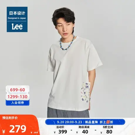 Lee日本设计23新品标准版口袋印花圆领男短袖T恤多色LMT00685商品大图