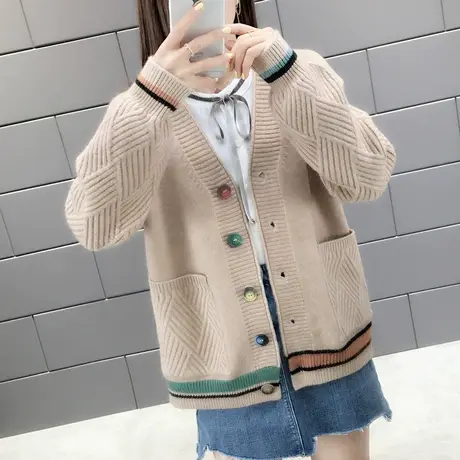 秋款女装2022年新款爆款毛衣女针织开衫外套女春秋洋气短款秋装潮图片