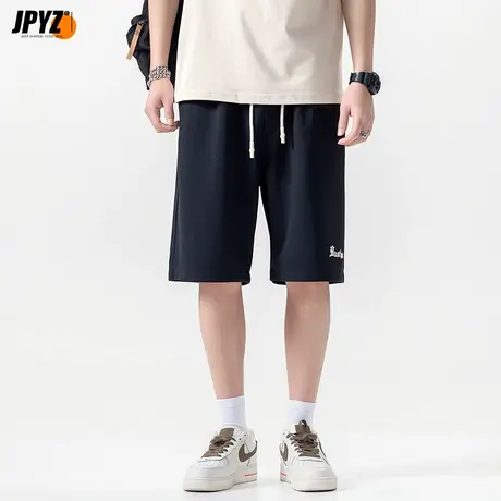 休闲男士裤子夏季新款短裤潮牌宽松薄款运动直筒五分裤休闲中裤商品大图
