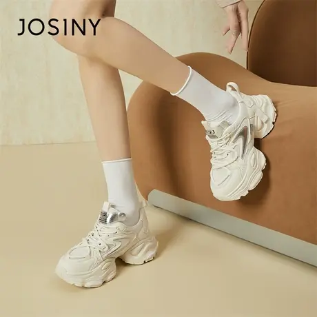 Josiny/卓诗尼老爹鞋女2024新款春季厚底软底跑步舒适轻便运动鞋商品大图