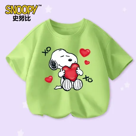 史努比史努比男童夏季短袖t恤春夏新款儿童纯棉夏装上衣T恤图片