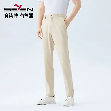 【含桑蚕丝/莫代尔】柒牌男士休闲梭织长裤2026春季新款男款通勤图片