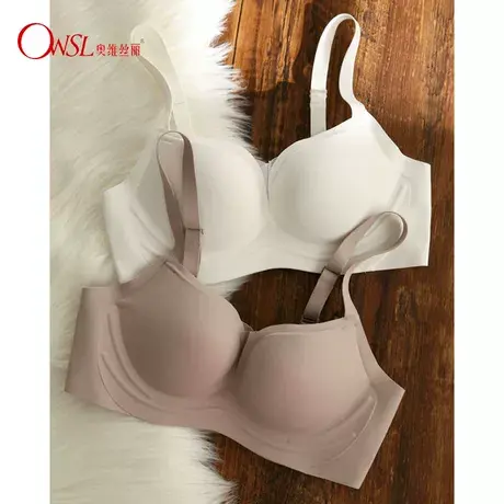 固定杯小胸聚拢收副乳防下垂文胸无痕光面无钢圈内衣女商品大图