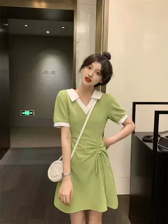夏季大码女装胖mm减龄宽松时髦显瘦设计感短袖T恤连衣裙上衣200斤图片