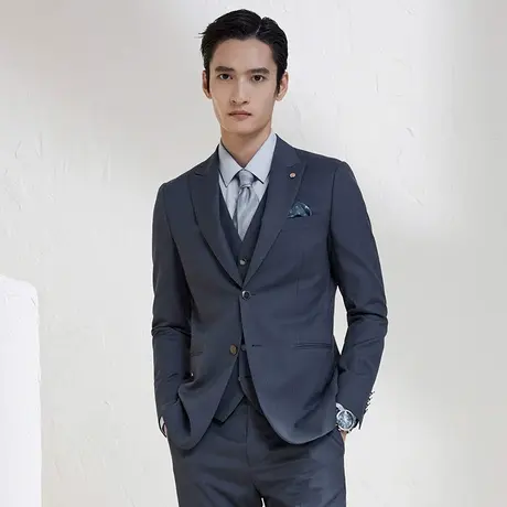 【气凝胶凉感西服】报喜鸟新款男羊毛西装上衣时尚修身西服外套男图片