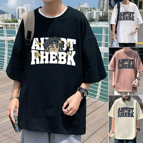 发泡印花短袖t恤男夏季新款休闲体恤cityboy日系潮流半袖宽松上衣商品大图