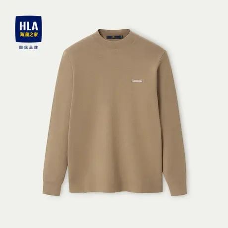 【奥莱清仓】HLA/海澜之家2023长袖针织衫含羊毛柔软舒适毛衣男商品大图