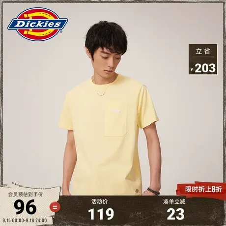 Dickies商场同款 春夏工装风男女情侣 休闲舒适短袖t恤商品大图