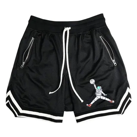 秀洛NASA宇航员夏季薄款运动短裤练美式休闲运动短裤五分裤健身裤商品大图