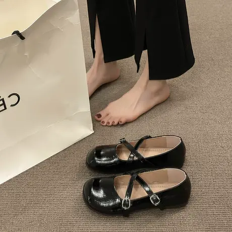 永希豆豆鞋女春秋季2023年新款洋气防滑轻便孕妇鞋百搭时尚奶奶鞋商品大图