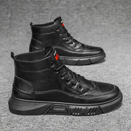 雨鞋男鞋夏季时尚钓鱼劳保工地鞋厨师鞋防滑防水马丁雨靴水鞋男款商品大图