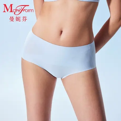 曼妮芬2025新款夏舒适无痕抗菌内裤纯棉裆高腰低角裤女士包臀内裤商品大图