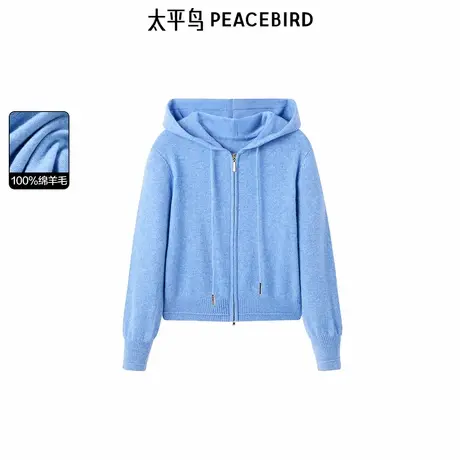 太平鸟年冬季新款连帽双开拉链衫A1EAE4494图片
