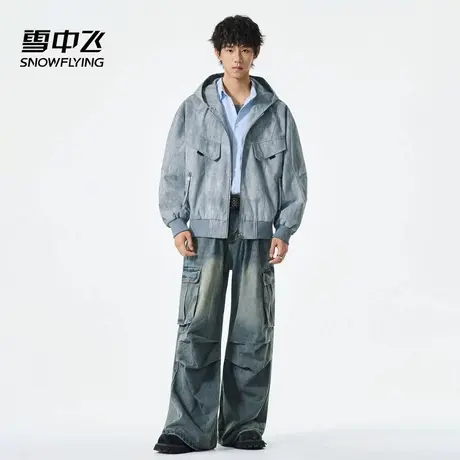 雪中飞美式复古工装外套女2025秋季新款防牛仔高级感穿搭夹克上衣商品大图