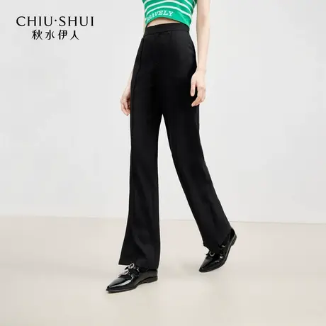 【CC家居控】修身显瘦春季高腰舒适简约通勤百搭裤子女商品大图