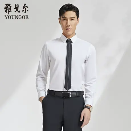 【柔软易打理】V系雅戈尔衬衫秋季新款免烫商务休闲长袖衬衫商品大图