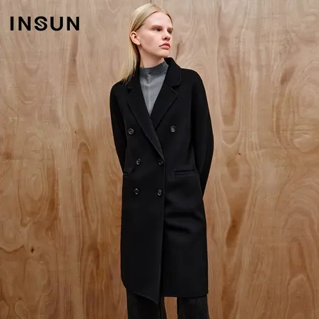 INSUN恩裳线上专选冬季高支羊毛羊绒毛呢大衣商品大图