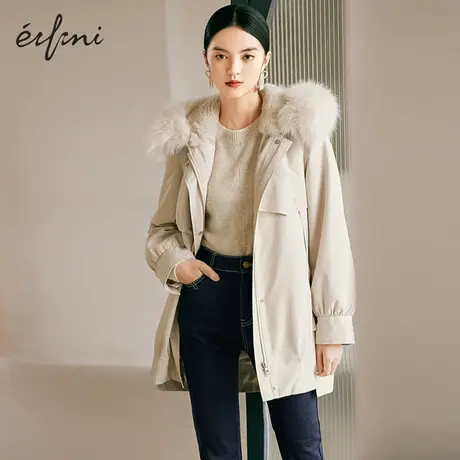 【🔔商场同款】🔕伊芙丽短外套女2021秋冬新款宽松保暖外套1CA413221图片