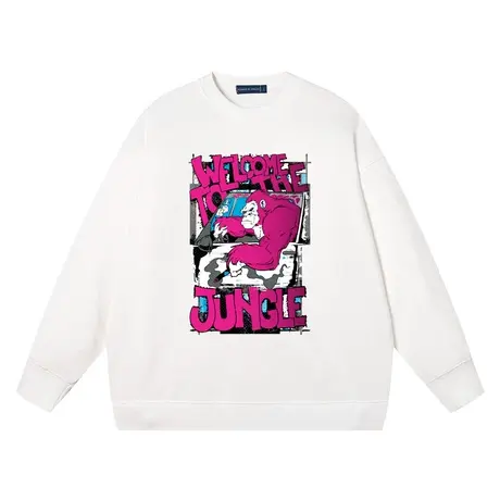 热带丛林系列猩猩野生动物保护者志愿者衣服卫衣男女圆领纯棉打底商品大图