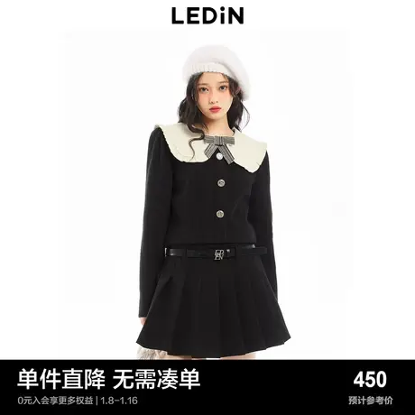 【商场同款】乐町撞色娃娃领短外套秋冬蝴蝶结好看外套C1BBD48商品大图