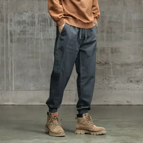 大码百搭时尚男装裤子宽松潮流束脚裤子男款户外工装裤男潮流男装商品大图
