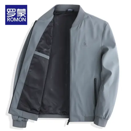 罗蒙夹克外套男2023新款男士潮牌上衣春秋季棒球服休闲百搭衣服男图片