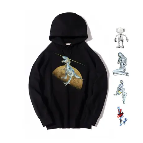 秀洛空山基春秋男女情侣宽松休闲帽衫卫衣美式复古空山基连帽卫衣商品大图