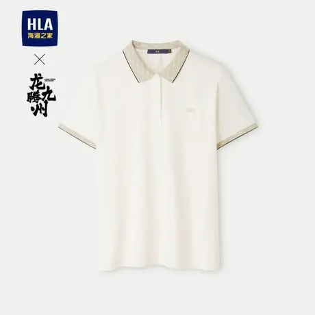 HLA/海澜之家龙腾九州IP系列条纹短袖Polo24春夏新吸湿排汗短t女商品大图