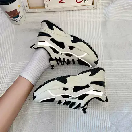 老爹鞋女款2024新款春季爆款女鞋百搭小个子厚底小白休闲运动鞋潮图片