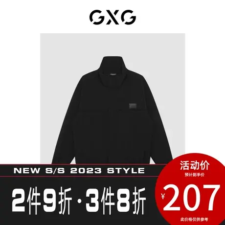GXG男装[新尚] 【生活系列】22年冬季新品商场同款黑色棉服外套图片