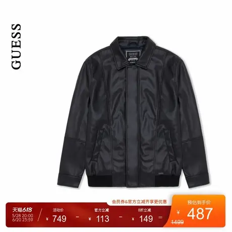 GUESS男士复古帅气男友风百搭机车夹克-M4BL3FWGD80商品大图