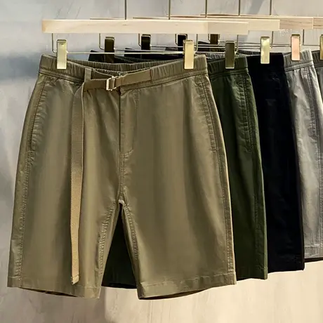 男士休闲短裤2023新款潮牌工装纯棉五分中裤子男夏季薄款潮流外穿商品大图