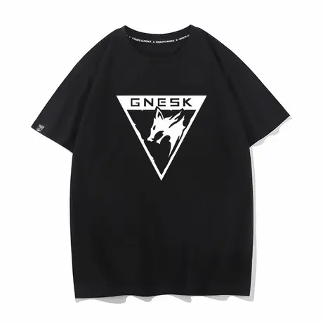 秀洛暗区突围 游戏打底体恤痞帅情侣装夏季纯棉短袖T恤男半袖宽松商品大图