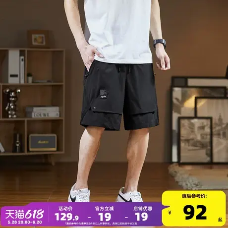 唐狮2024夏季新款休闲短裤男士宽松直筒五分工装裤大口袋显瘦中裤商品大图